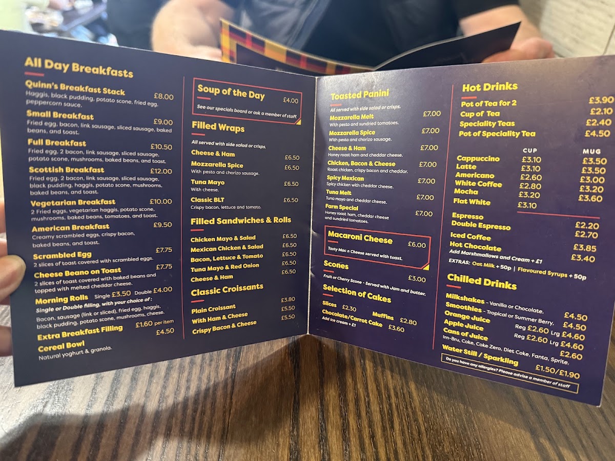 Menu Quinn’S Cafe-2