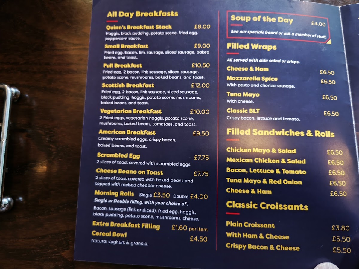 Menu Quinn’S Cafe-5